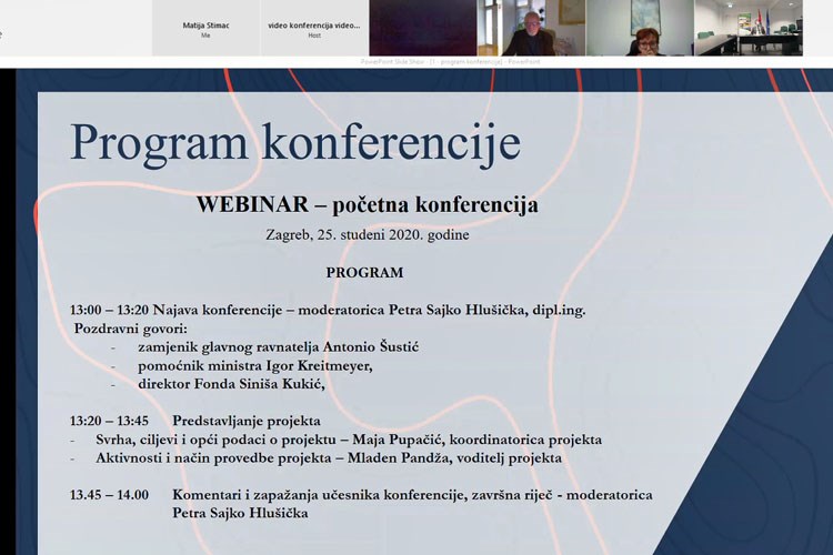 Slika Print screen prezntacije s programom konferencije.